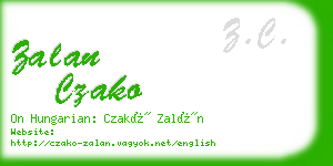 zalan czako business card